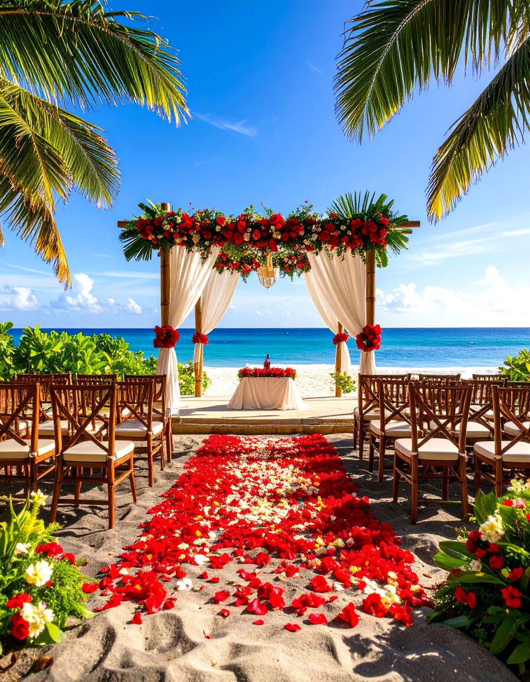 Tropical Red and Black Wedding Paradise - 20 Red and Black Wedding Ideas