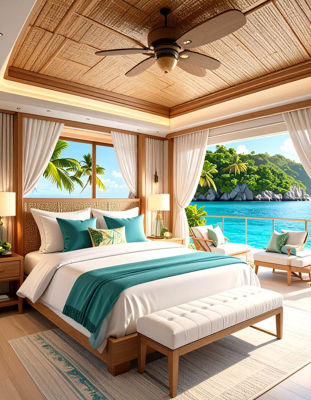 Tropical Resort Yacht Bedroom - 20 yacht bedroom ideas