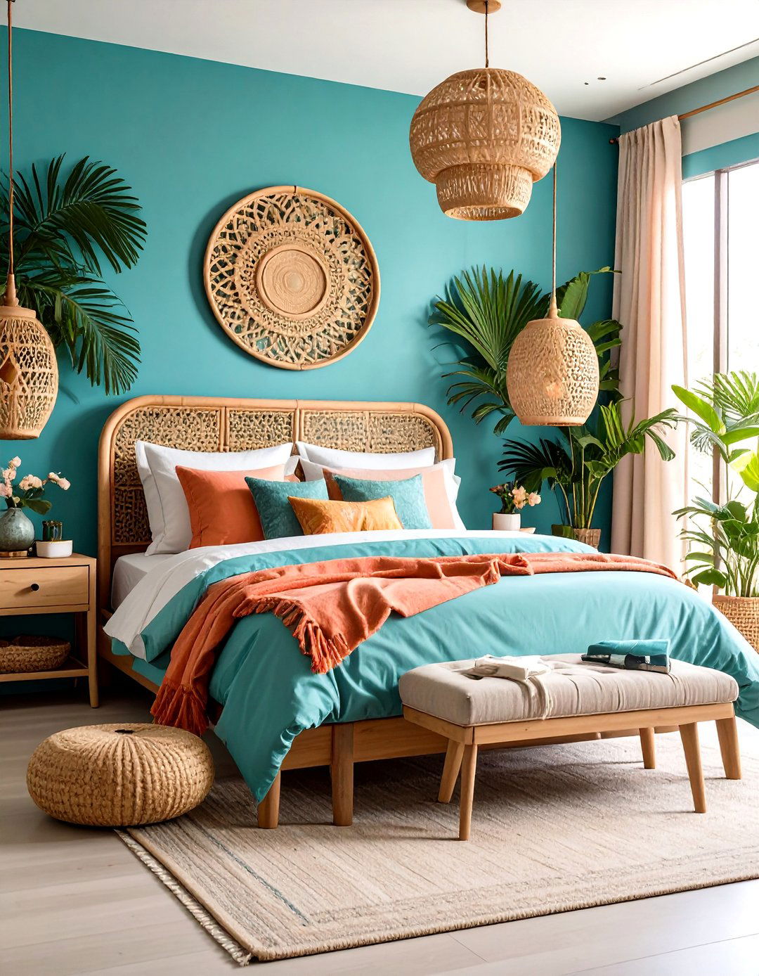 Tropical Teal Bedroom Paradise - 20 Teal Bedroom Ideas
