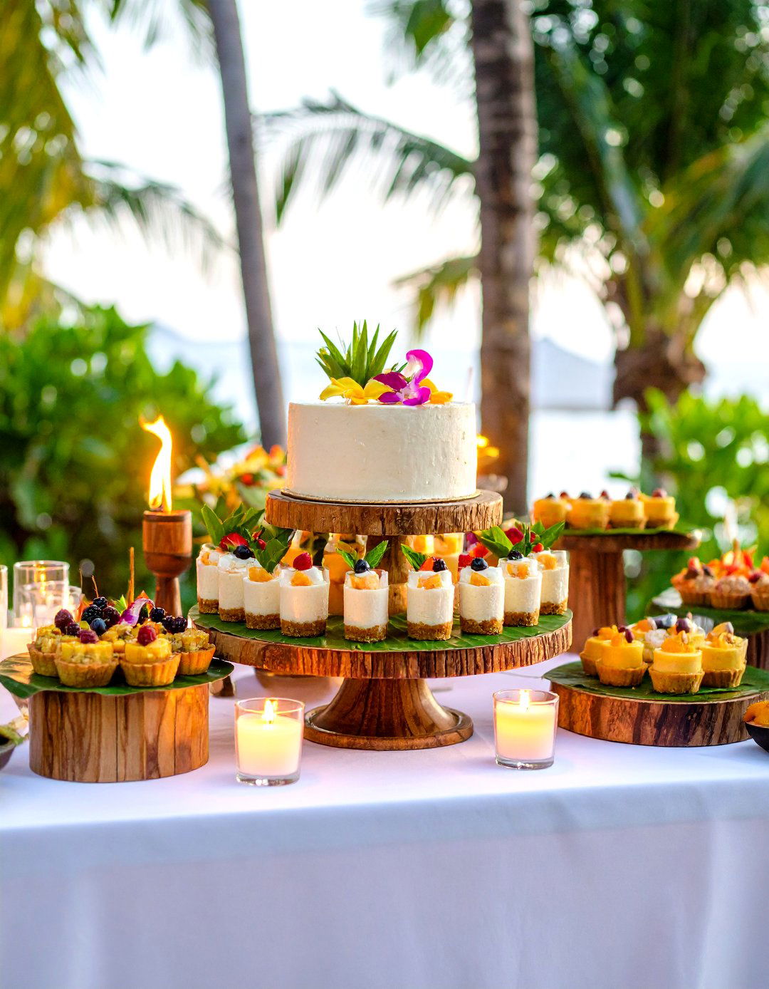 Tropical Wedding Dessert Paradise Station - 20 Wedding Dessert Ideas