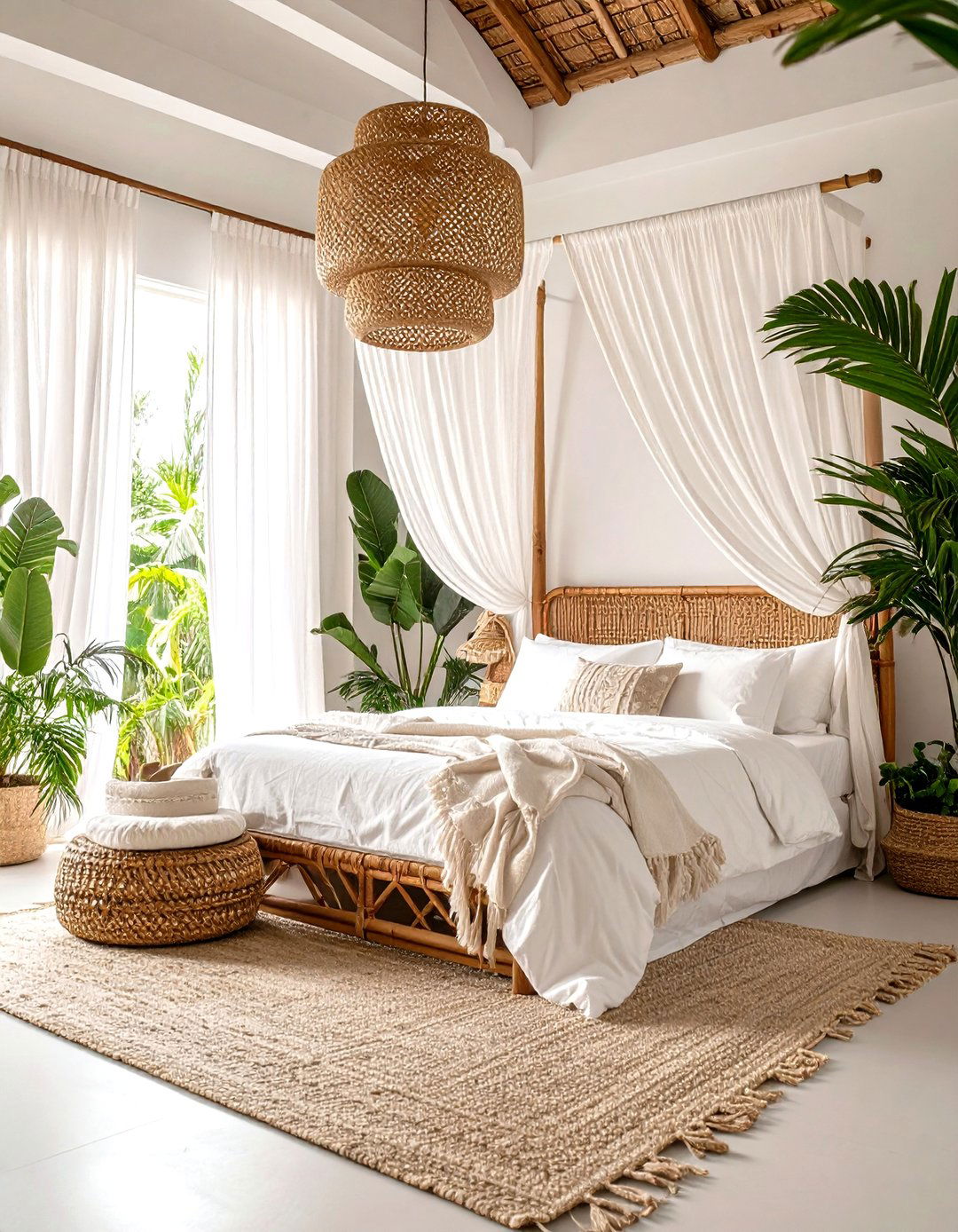 Tropical White Bedroom - 20 White Bedroom Ideas