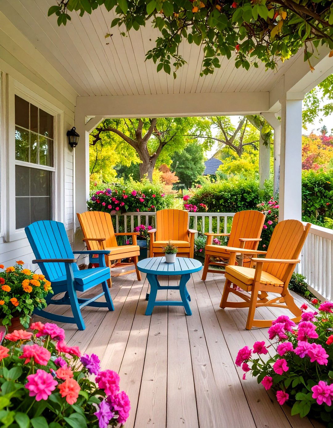 Try Multiple Chairs Instead of a Sofa - 20 Small Front Porch Ideas