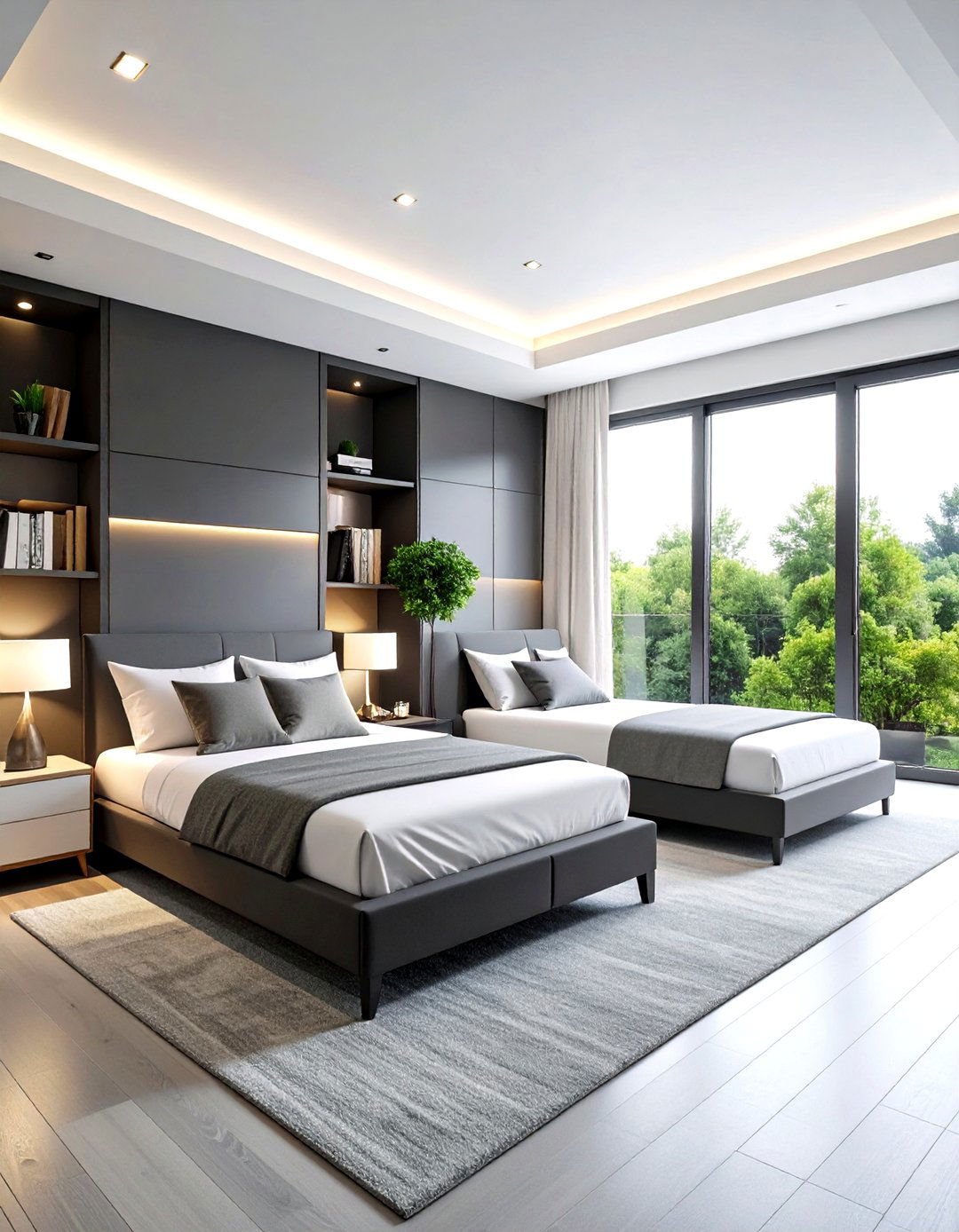 Try a Kitty Corner Layout - 20 Twin Bedroom Ideas