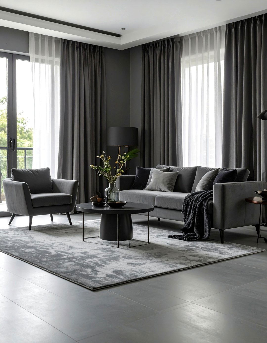Try a Monochromatic Grey Scheme Featuring Your Couch - 20 Grey Couch Living Room Ideas
