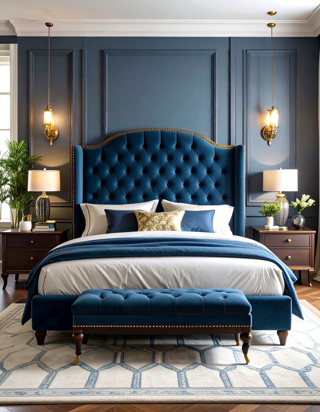 Tufted Headboard - 20 Victorian Bedroom Ideas