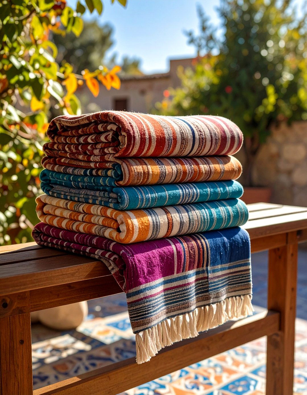 Turkish Towels Double as Decor and Utility - 20 Boho Laundry Room Ideas