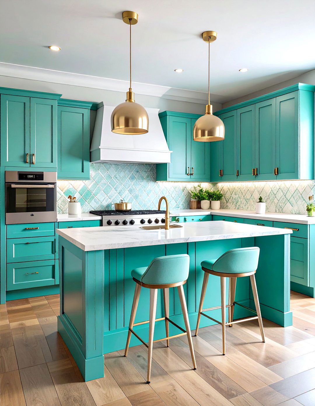Turquoise Kitchen Accents for Vibrant Energy - 20 Blue Kitchen Ideas