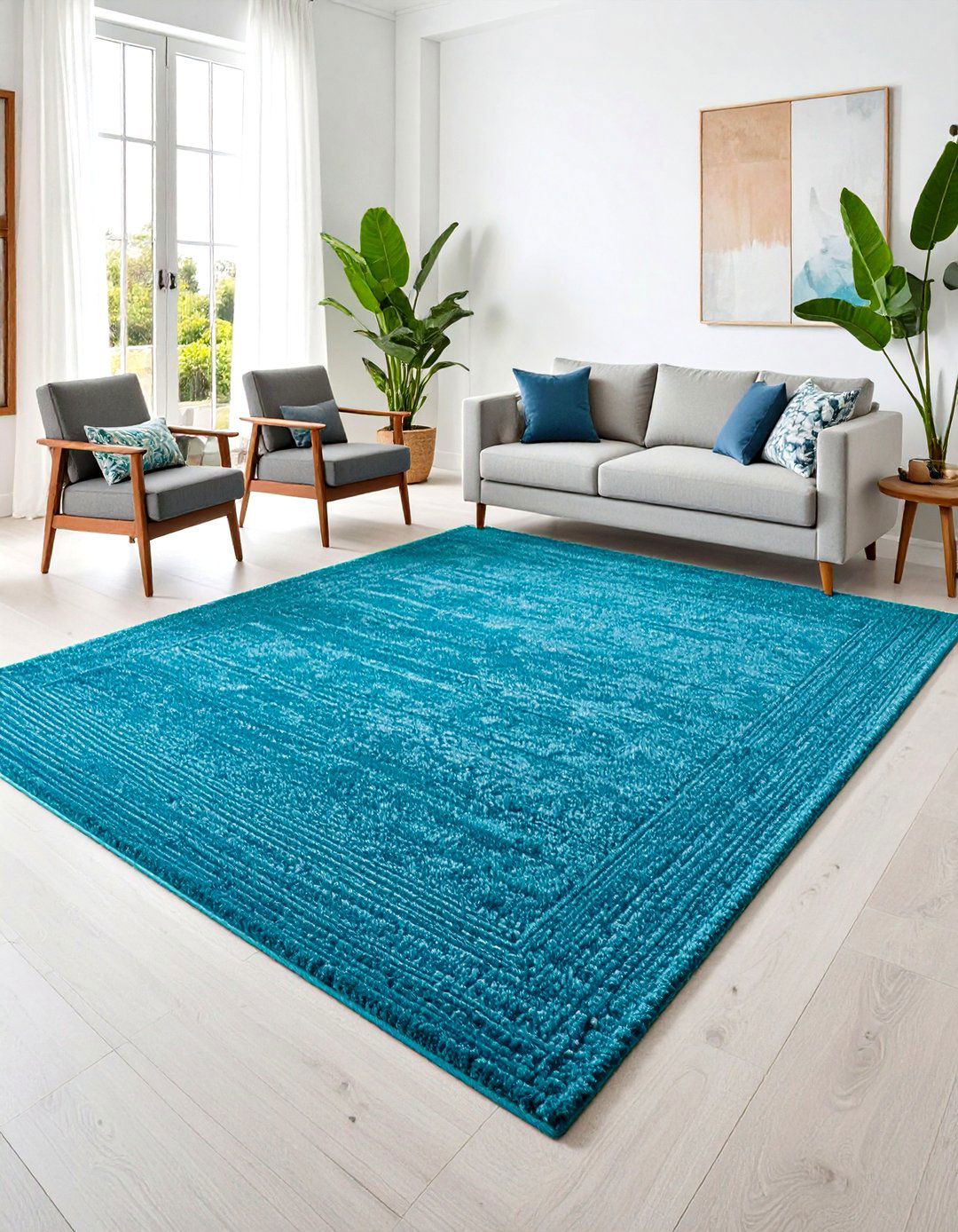 Turquoise Rugs and Flooring - 20 Turquoise Living Room Ideas