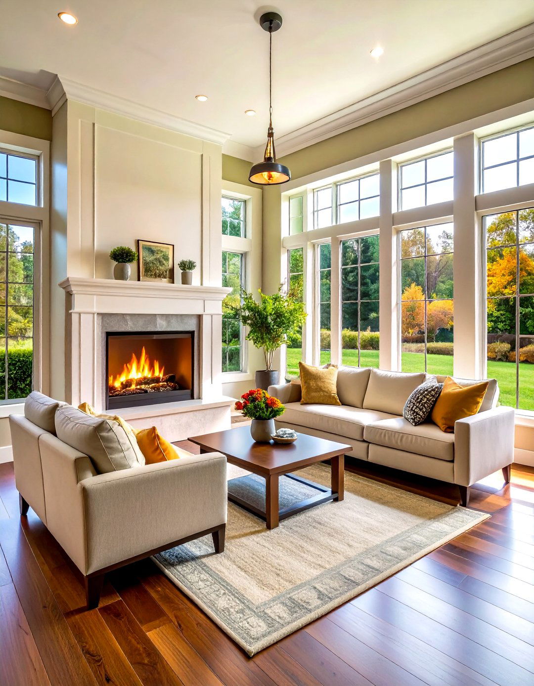 Two Sided Corner Gas Fireplace for Room Division - 20 Corner Gas Fireplace Ideas