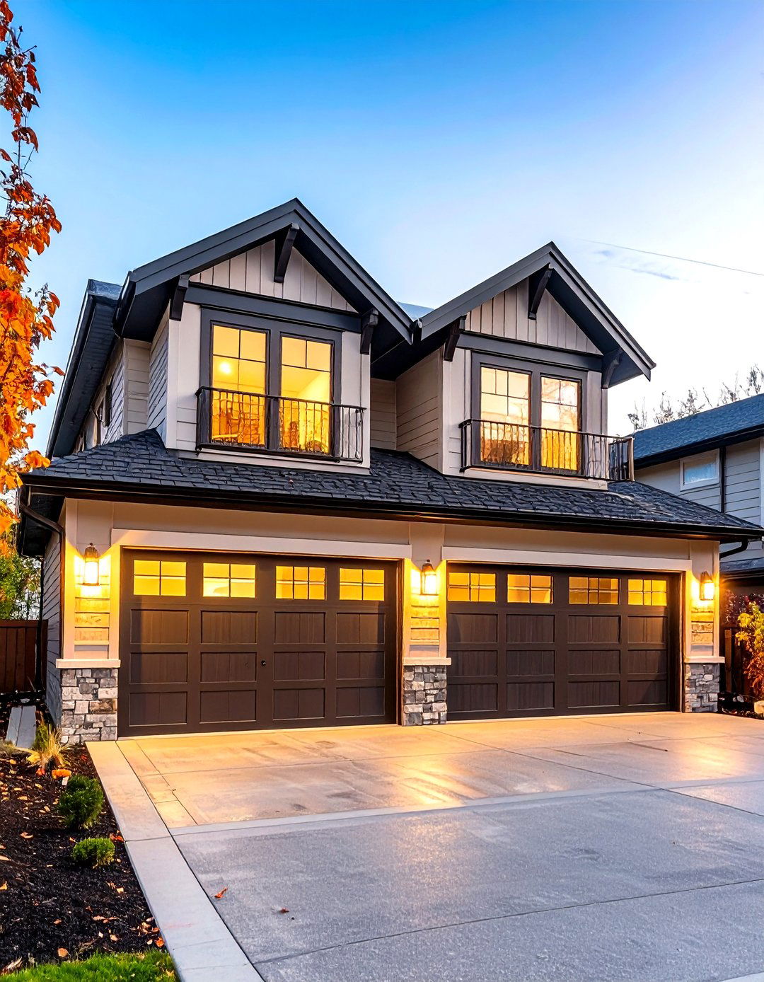Two Story Carriage Style Detached Garage Loft - 20 Detached Garage Ideas