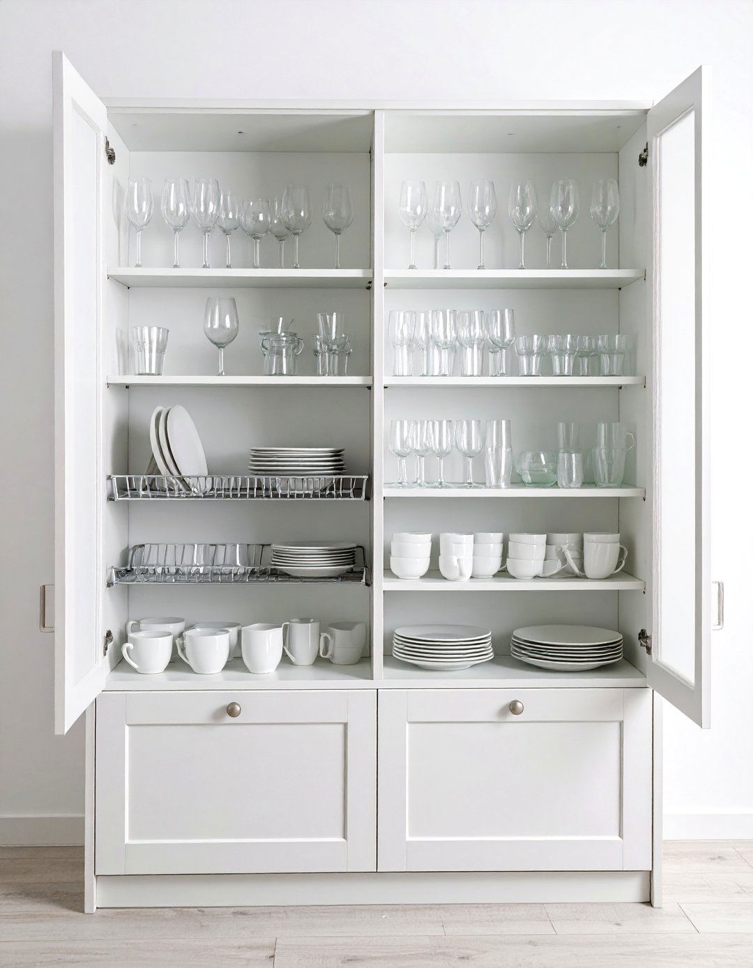 Two Tier Cabinet Storage Organizers - 20 cabinet storage ideas