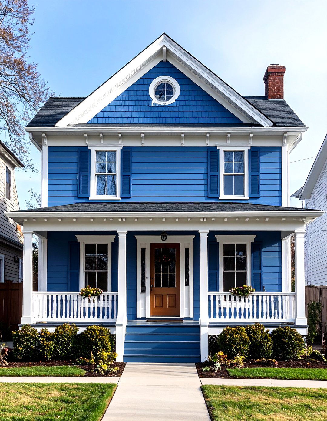 Two Tone Blue Exterior House Paint Combinations - 20 blue exterior house paint ideas