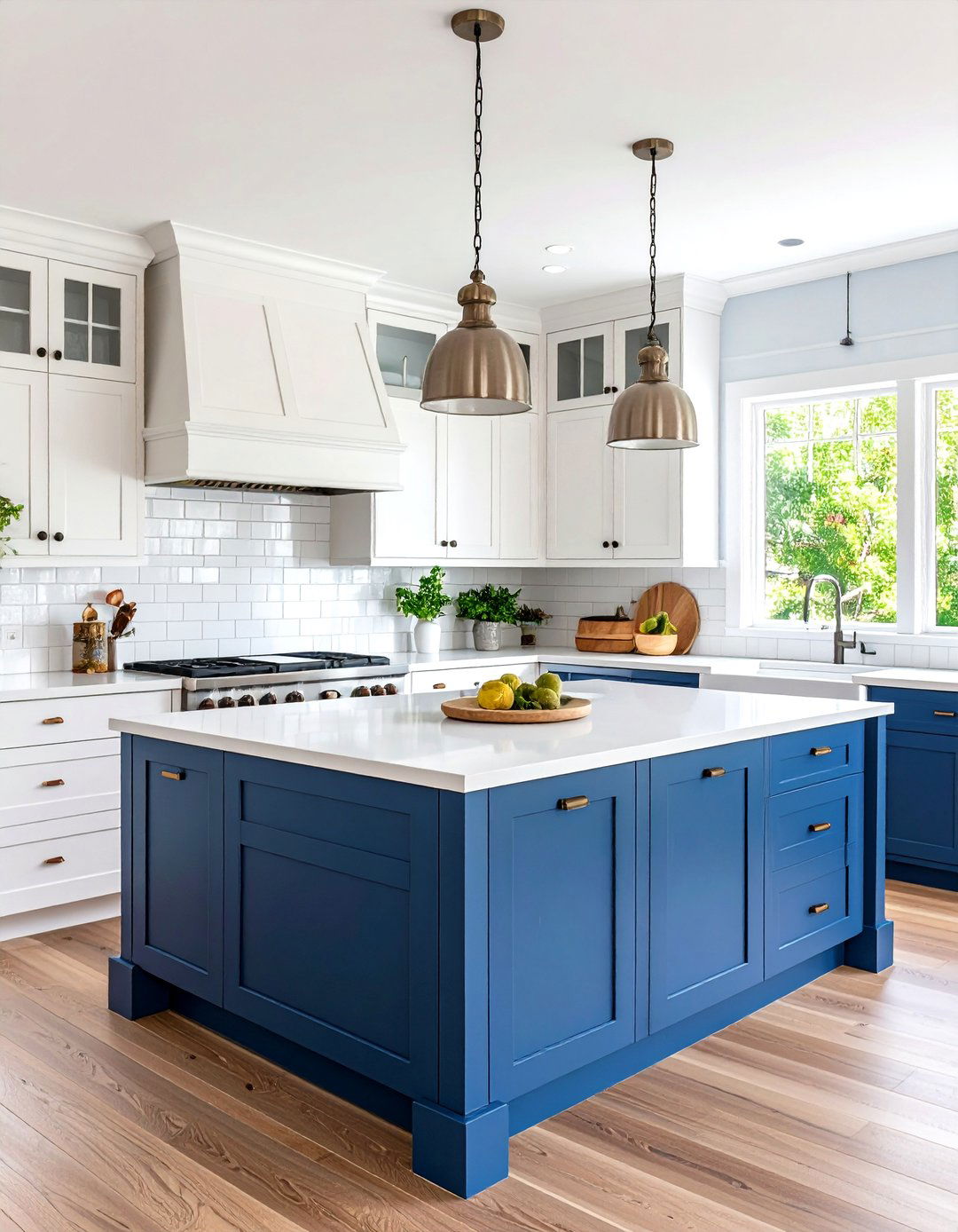 Two Tone Blue and White Kitchen Color Classic - 20 Kitchen Color Ideas