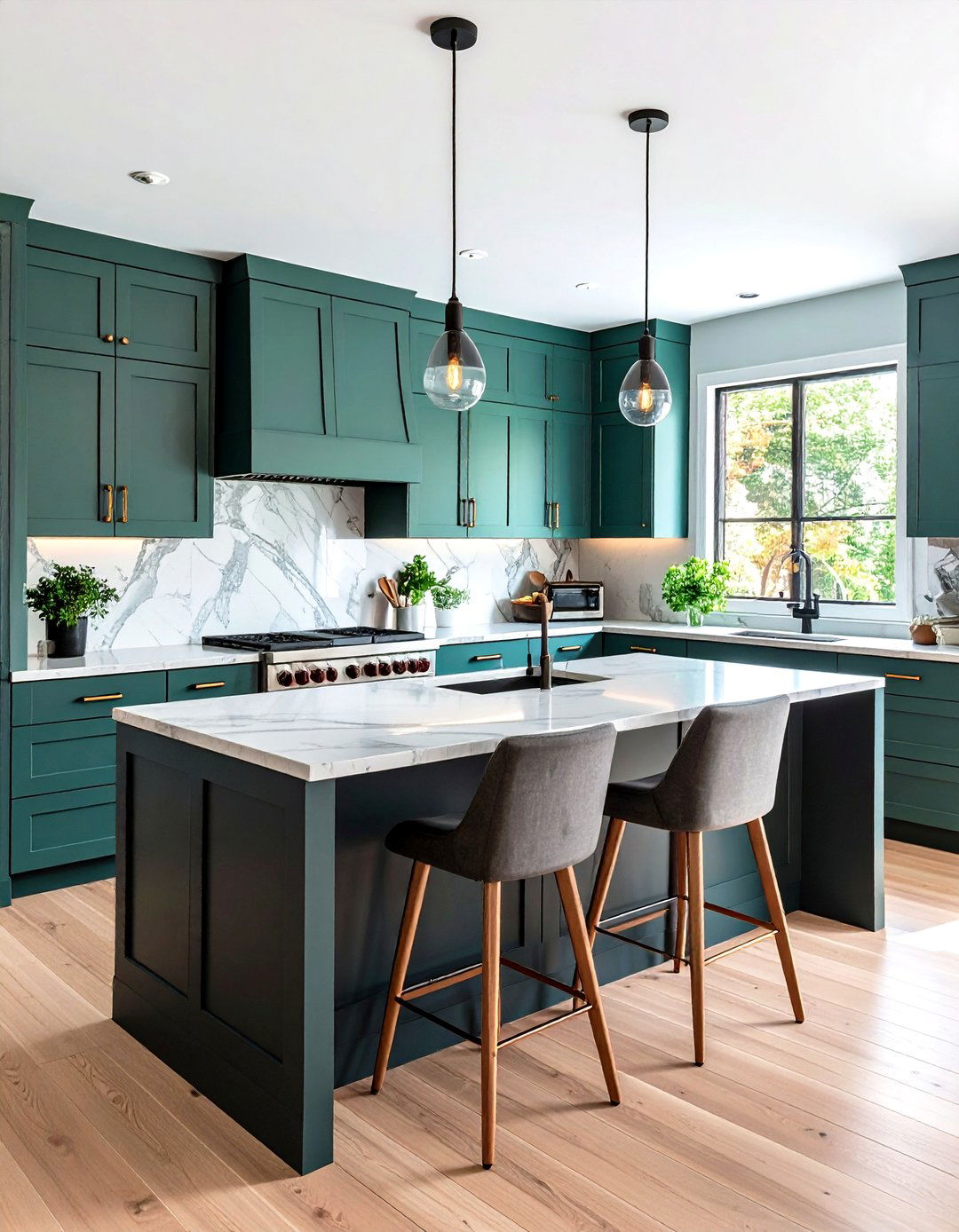 Two Tone Cabinet Kitchen Experiment Highlights Depth - 20 Eclectic Kitchen Ideas