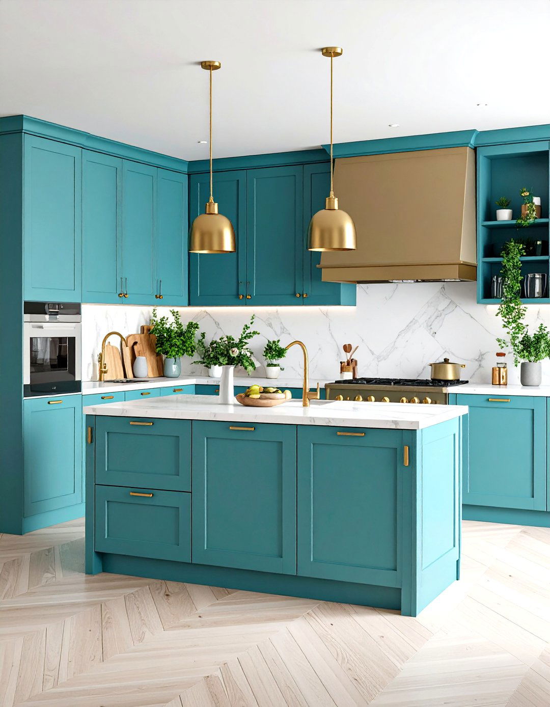 Two Tone Cabinetry Adds Dimension - 20 Dream Kitchen Ideas