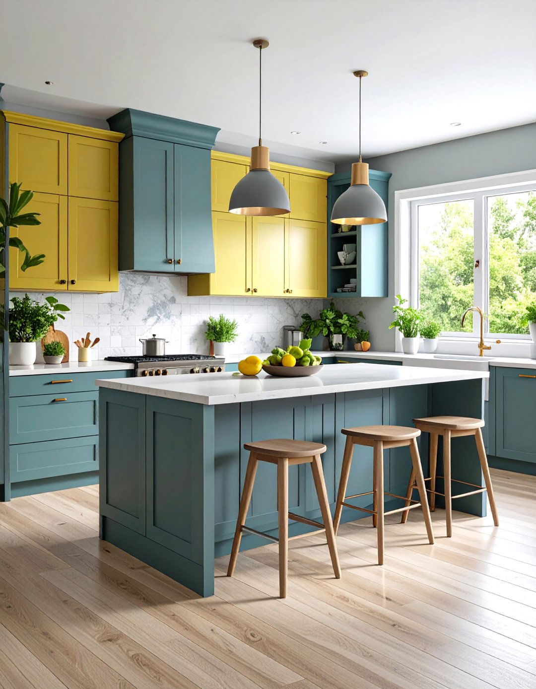Two Tone Cabinetry Highlights Character - 20 Grey and White Kitchen Ideas
