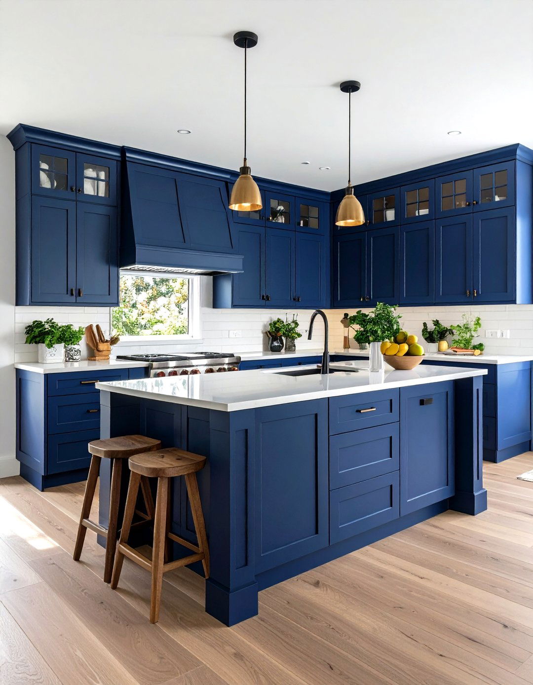 Two Tone Cabinetry for Visual Interest - 20 U Shaped Kitchen Ideas