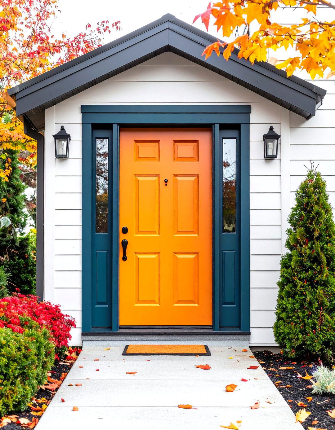 Two Tone Color Block Door - 20 Door Painting Ideas