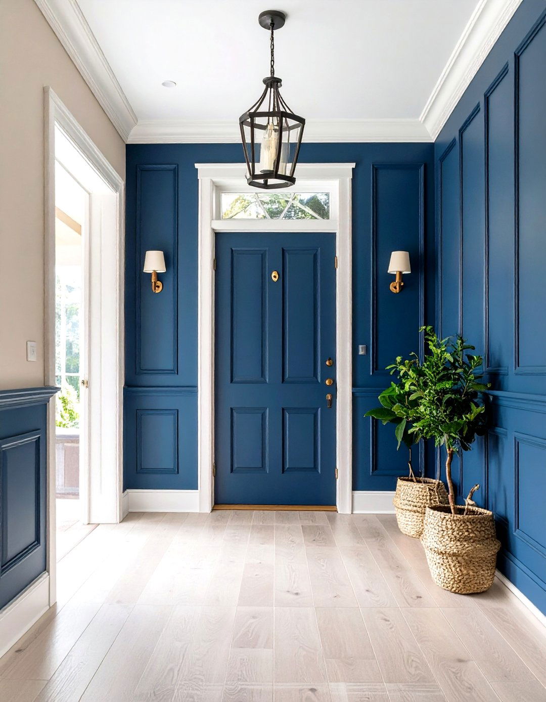 Two Tone Color Block Wainscoting - 20 Wainscoting Entryway Ideas