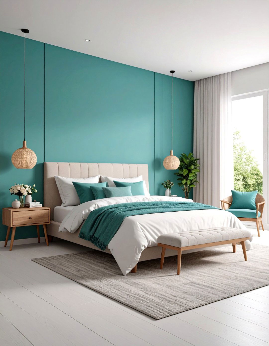 Two Tone Colorful Bedroom Ideas - 20 Colorful Bedroom Ideas