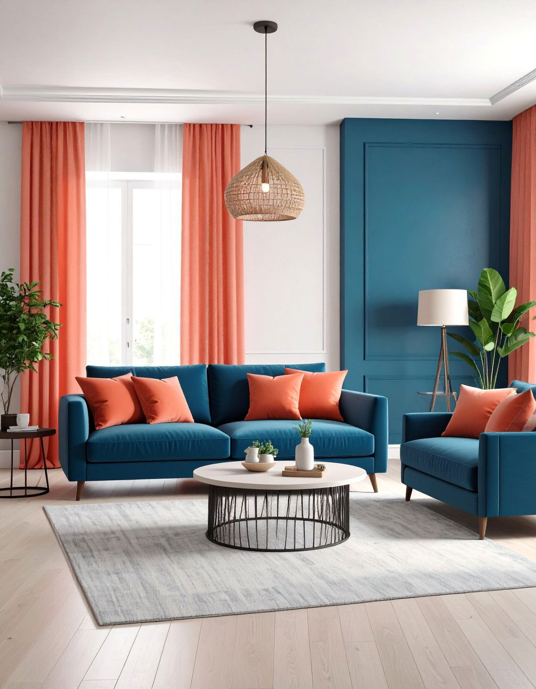 Two Tone Colorful Room Ideas with Contrasting Combinations - 20 Colorful Room Ideas