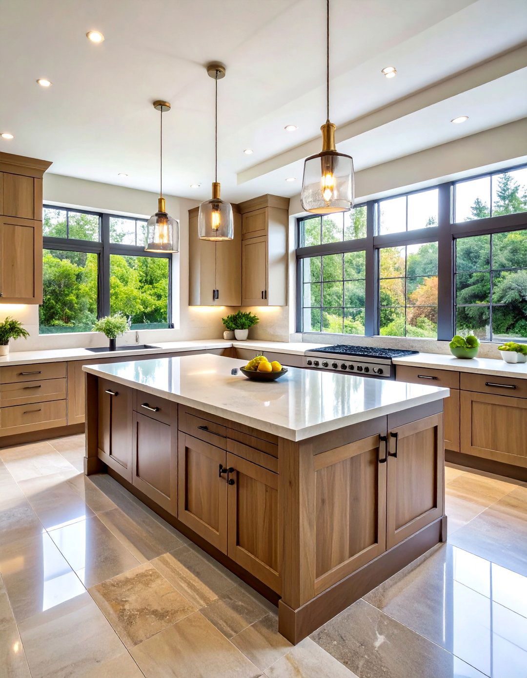 Two Tone Contrasting Kitchen Countertops - 20 Kitchen Countertop Ideas