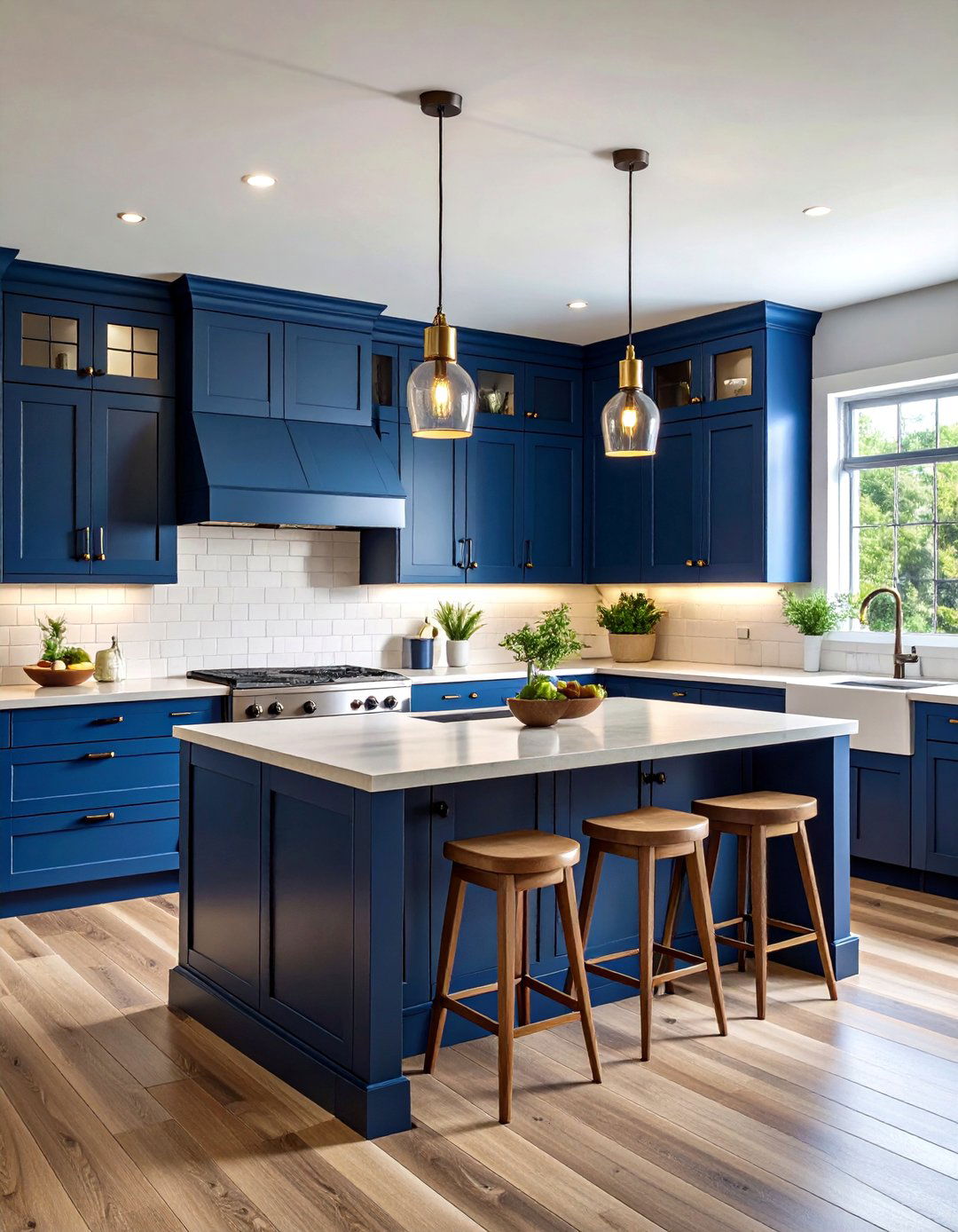 Two Tone Kitchen Cabinet Design with Contrasting Island - 20 Kitchen Cabinet Ideas
