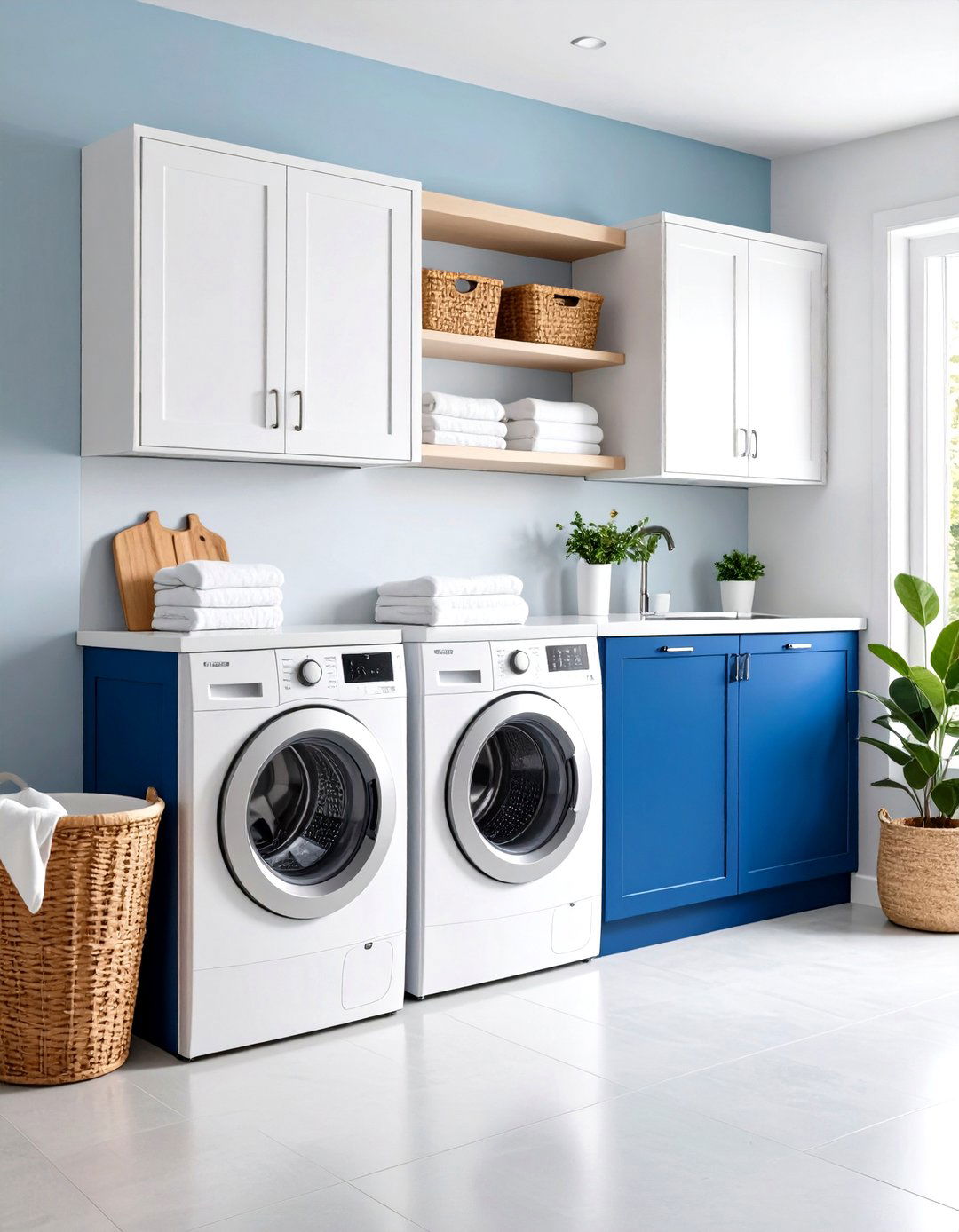 Two Tone Laundry Room Cabinet Color Schemes - 20 Laundry Room Cabinet Ideas
