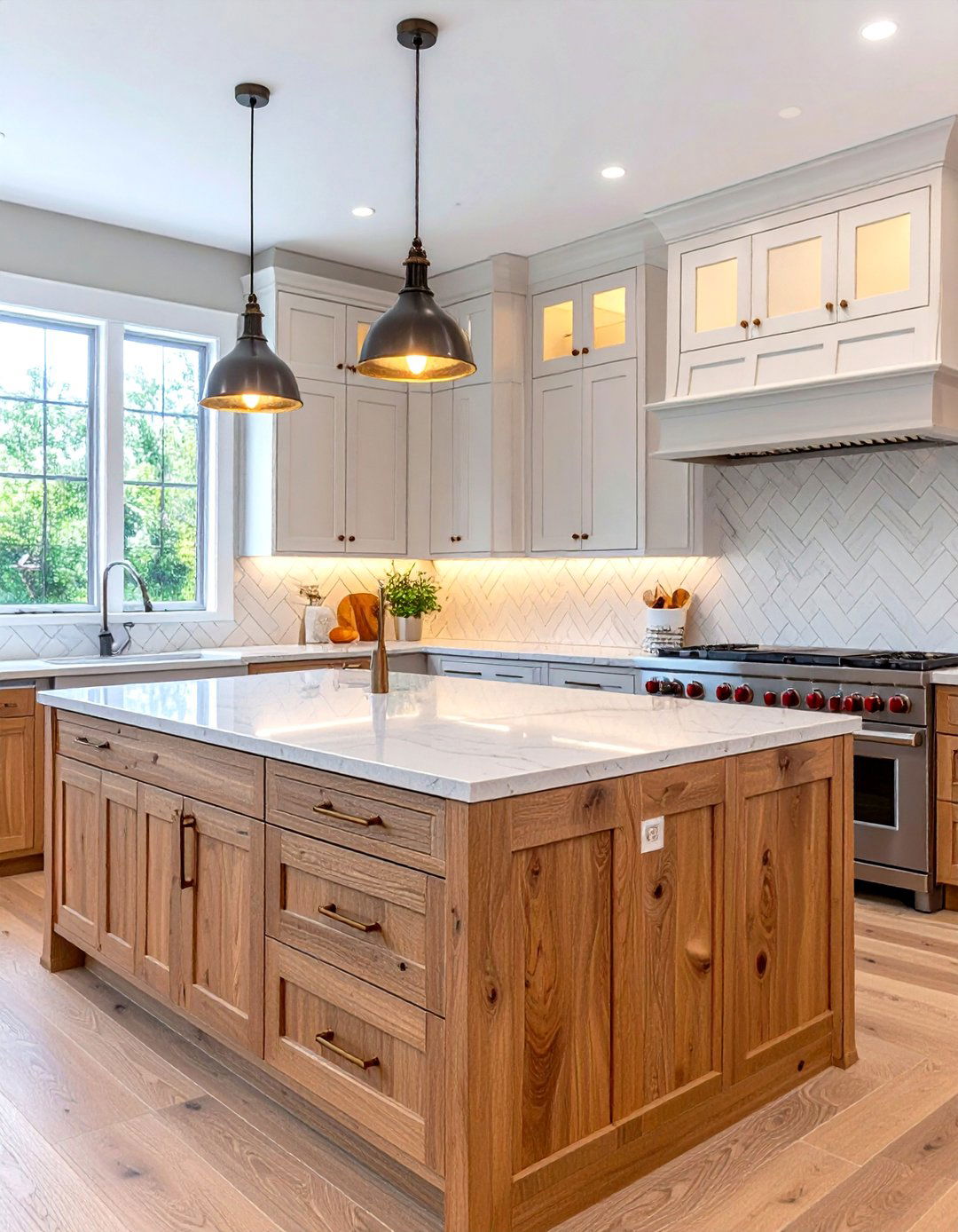 Two Tone Maple and White Kitchen Cabinets - 20 Maple Kitchen Cabinets Ideas