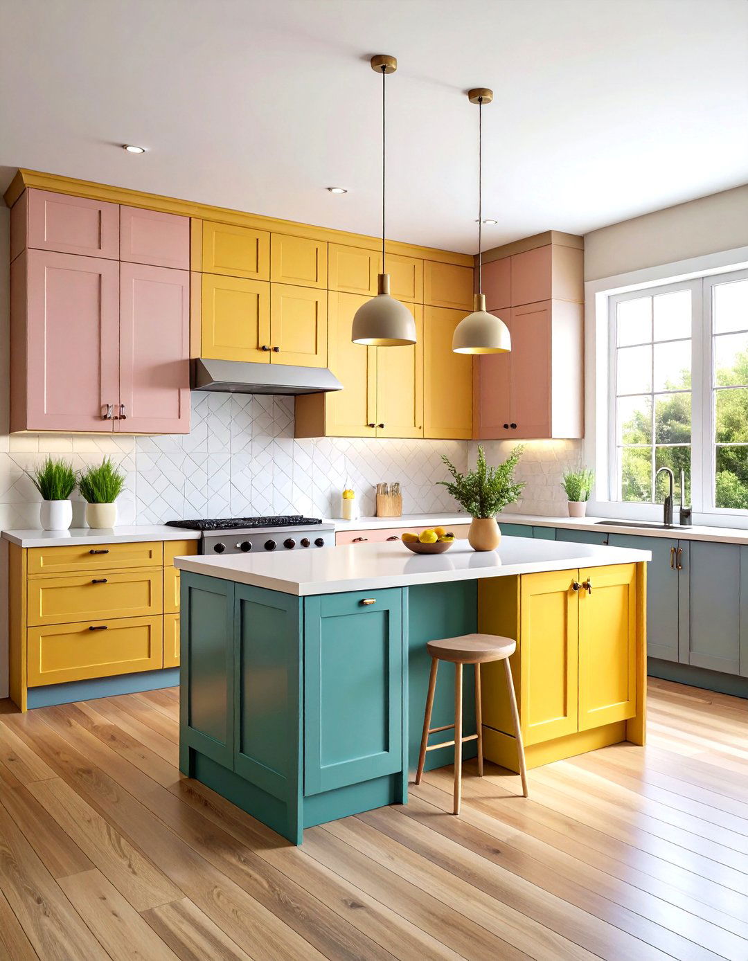 Two Tone Ombre Gradient - 20 Two Tone Kitchen Cabinet Ideas
