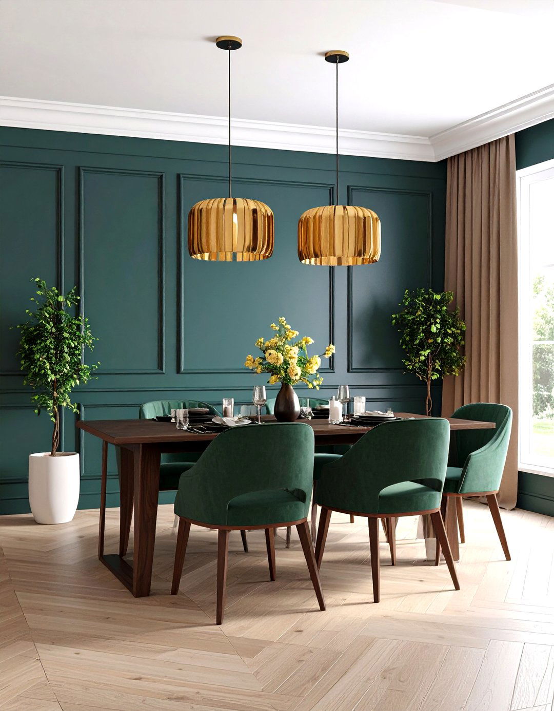 Two Tone Painted Wainscoting for Depth - 20 Dining Room Wainscoting Ideas