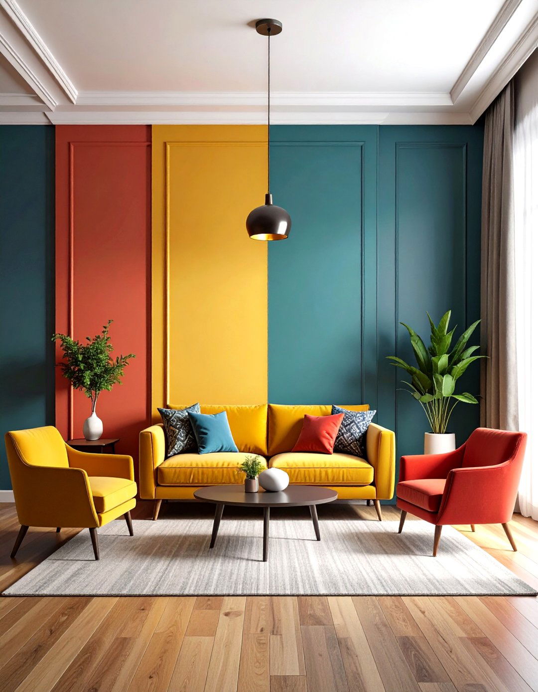 Two Tone Painted Wall - 20 Wall Painting Ideas of Any Room