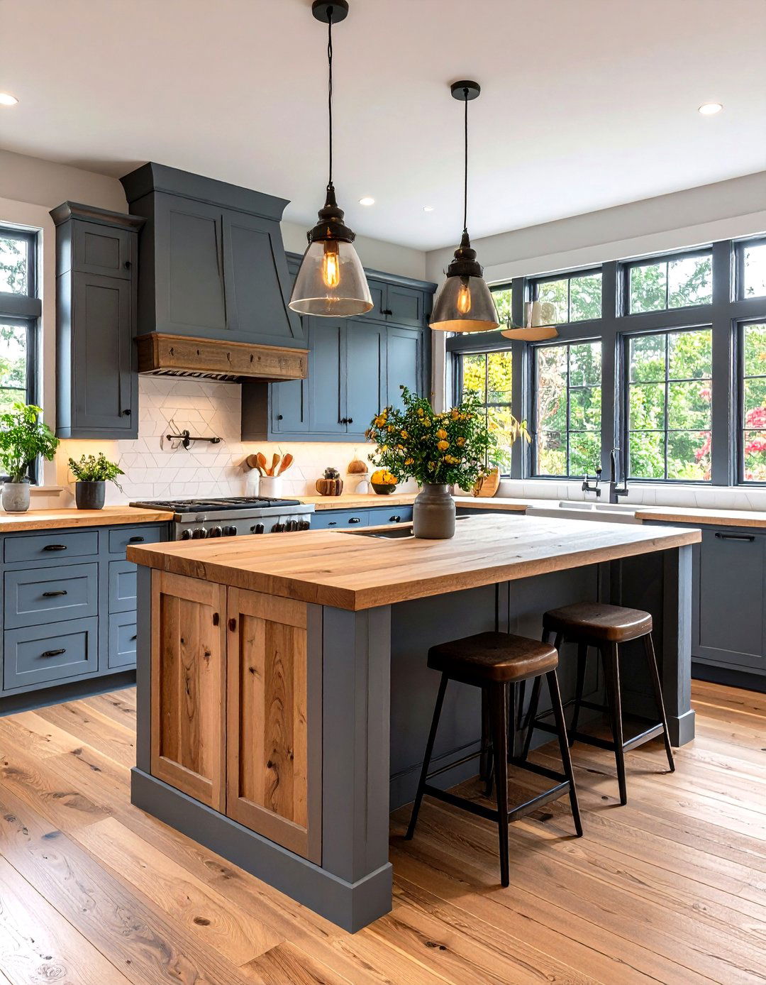 Two Tone Rustic Kitchen Island - 20 Rustic Kitchen Island Ideas