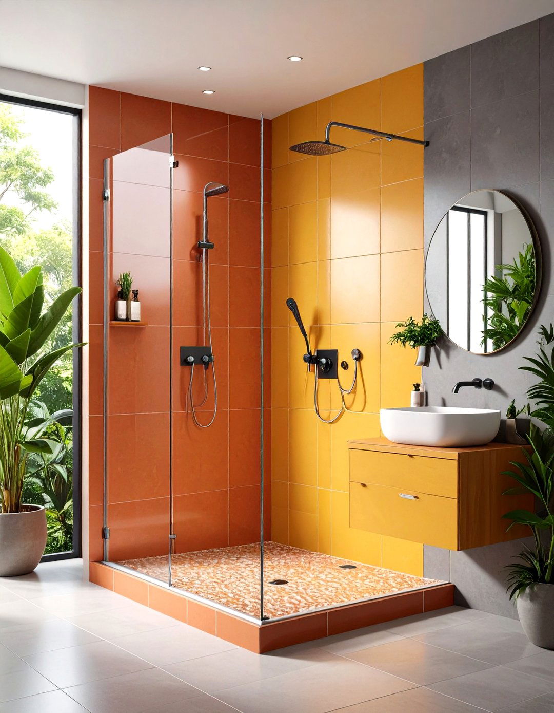 Two Tone Tile Surround - 20 Shower Surround Ideas