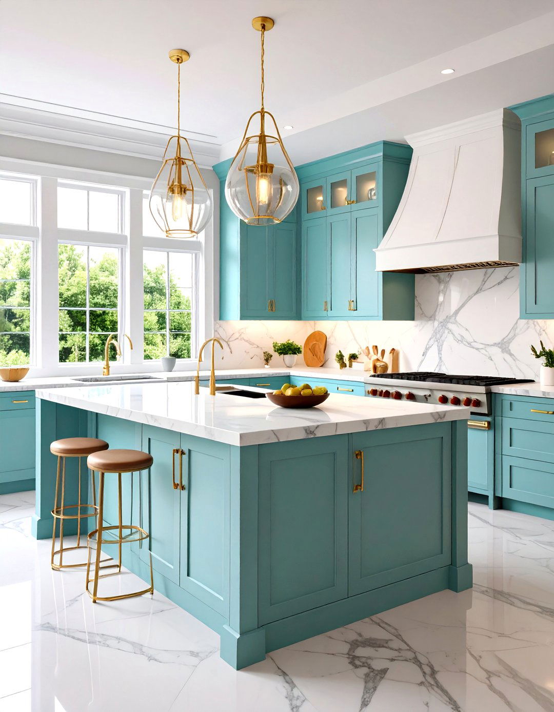Two Tone Waterfall Edge Countertops Framing Oak Cabinets - 20 what color countertops go with oak cabinets