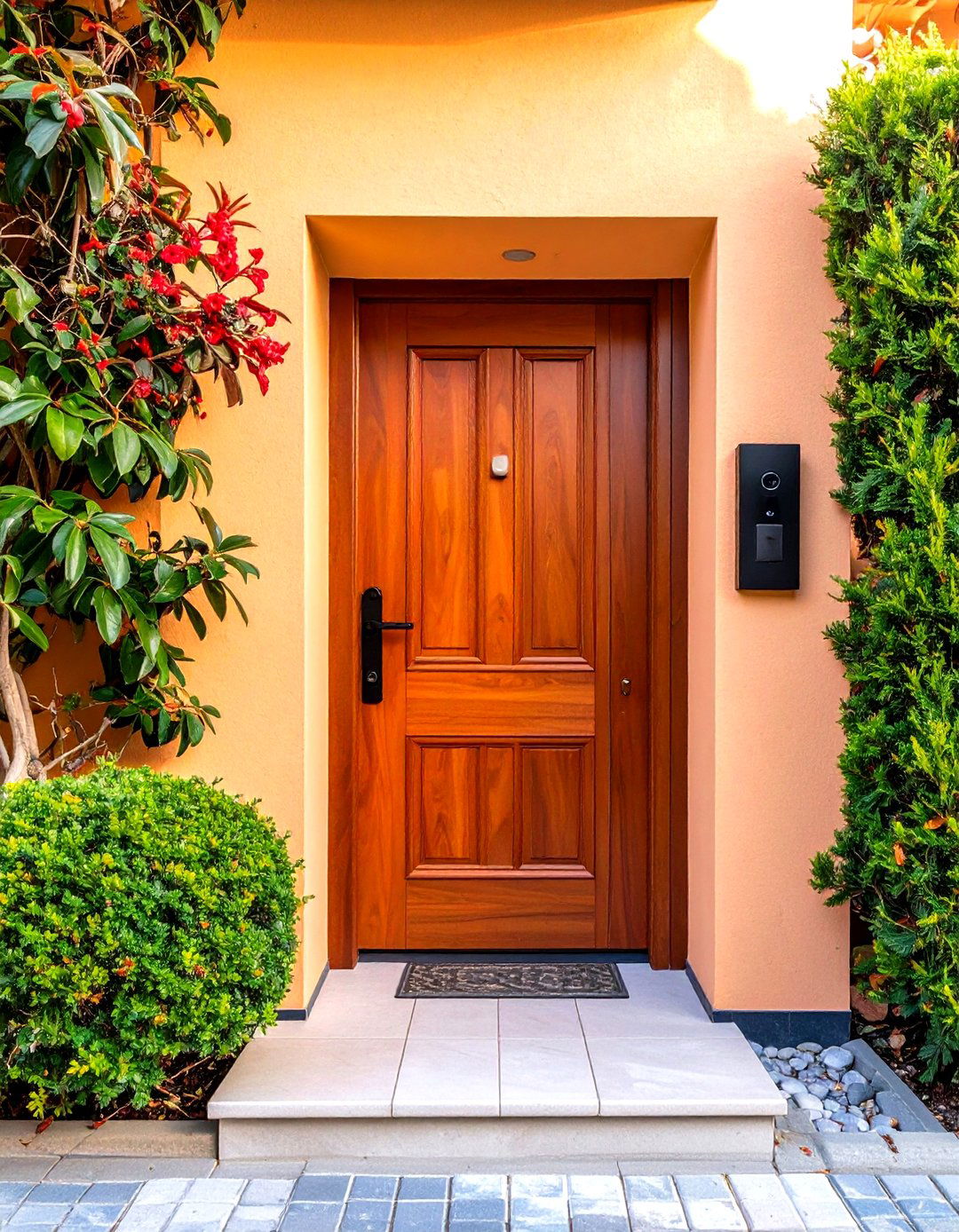 Two Way Audio Intercom Ends Door Cracking - 20 Front Door Privacy Ideas