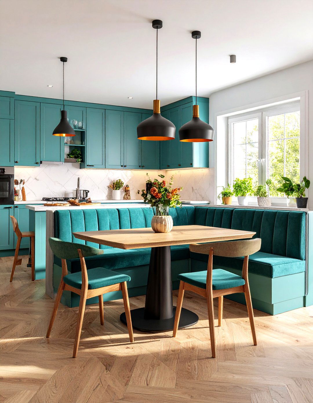 U Shaped Banquette Eat in Kitchen Design - 20 Eat in Kitchen Ideas