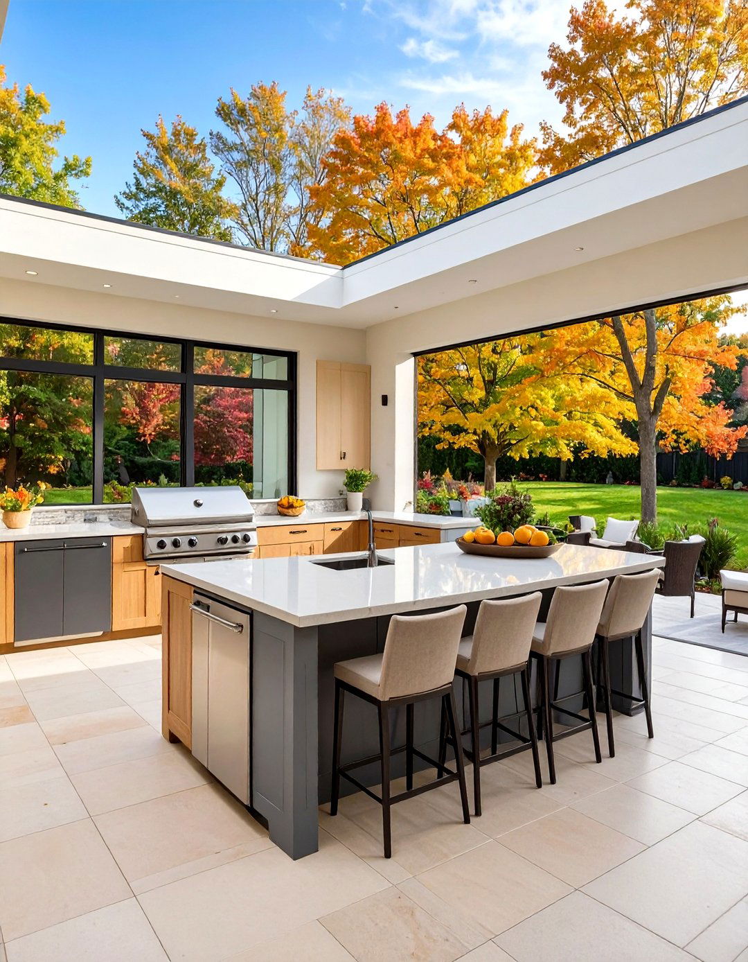 U Shaped Outdoor Kitchen Designs - 20 Outdoor Kitchen Designs