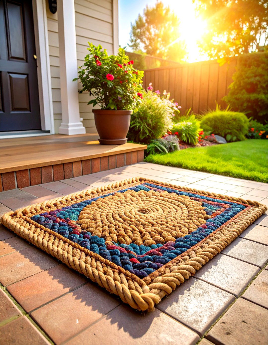 UV Resistant Polypropylene Front Door Mat for Sun Drenched Stoops - 20 Front Door Mat Ideas