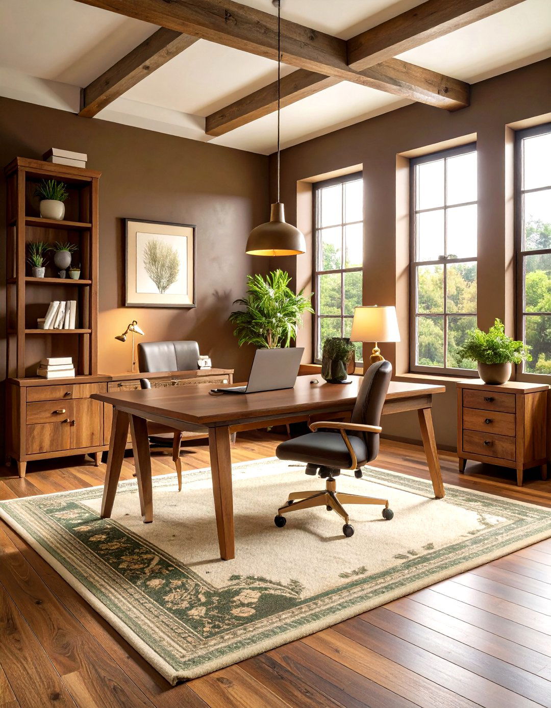 Uber Umber SW Warm Rustic Home Office Paint Color - 20 Home Office Paint Colors