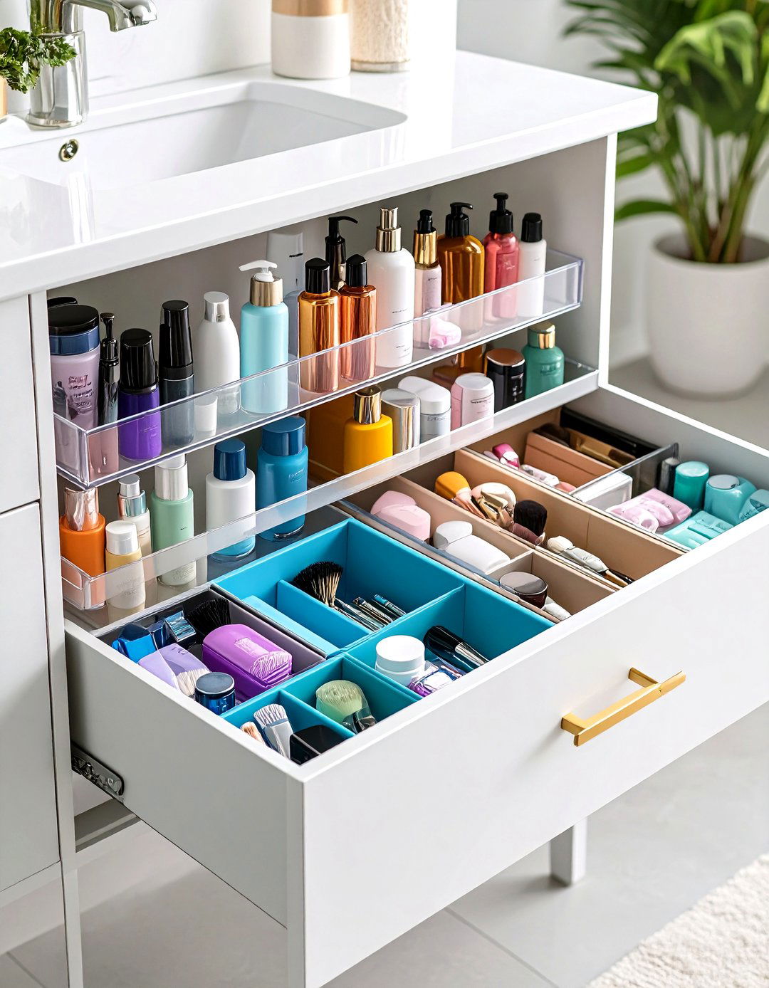 Unclutter Your Vanity Drawers - 20 Small Bathroom Storage Ideas