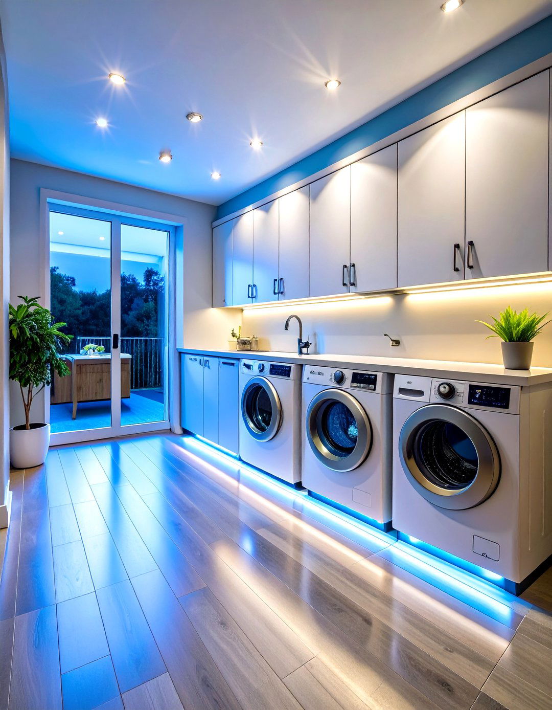 Under Cabinet LED Strip Laundry Room Lighting Solutions - 20 Laundry Room Lighting Ideas