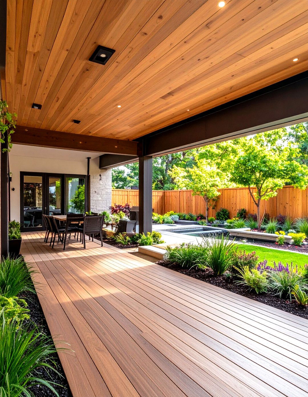 Under Deck Integrated Landscape Extension - 20 Under Deck Ideas