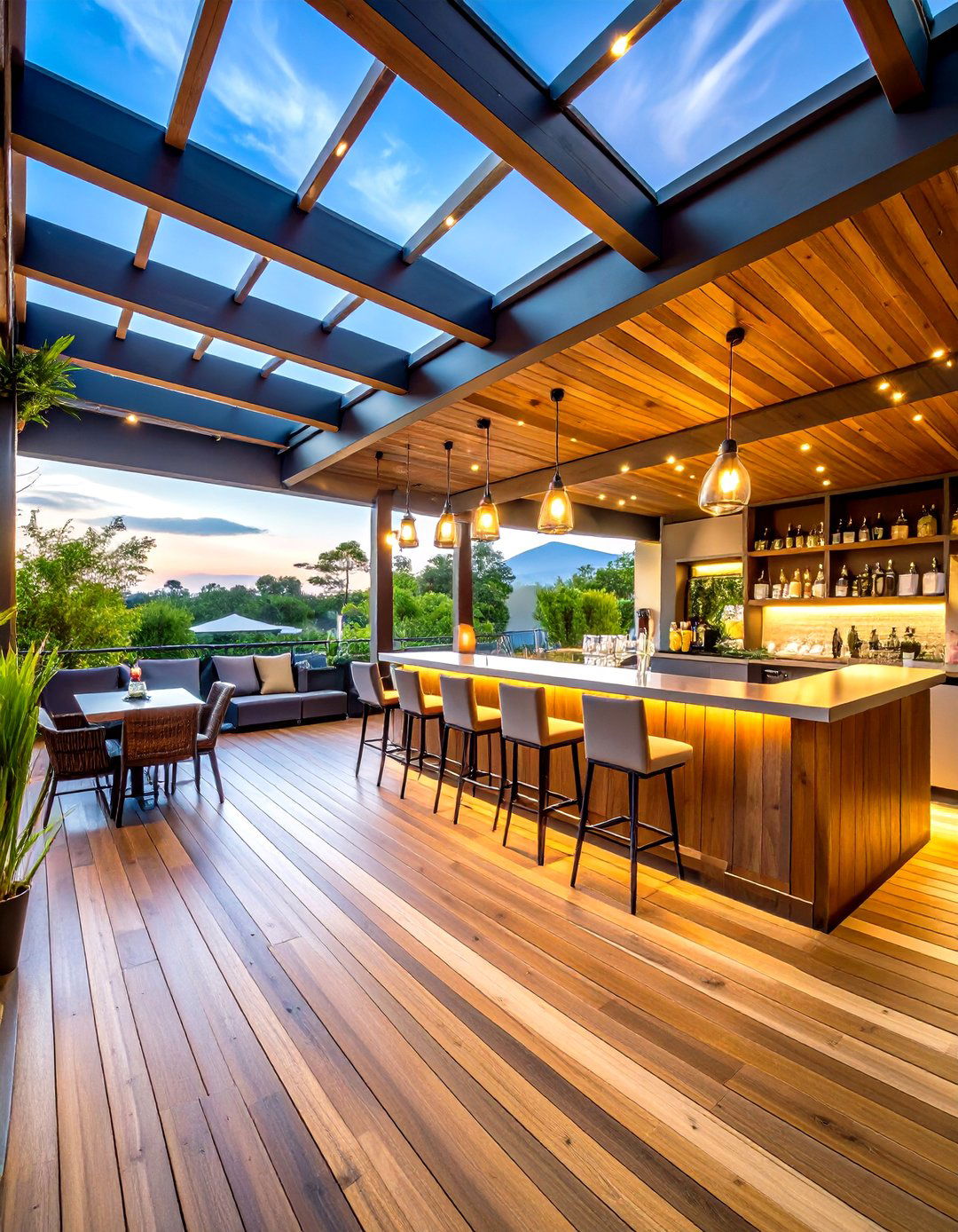 Under Deck Outdoor Bar and Social Hub - 20 Under Deck Ideas