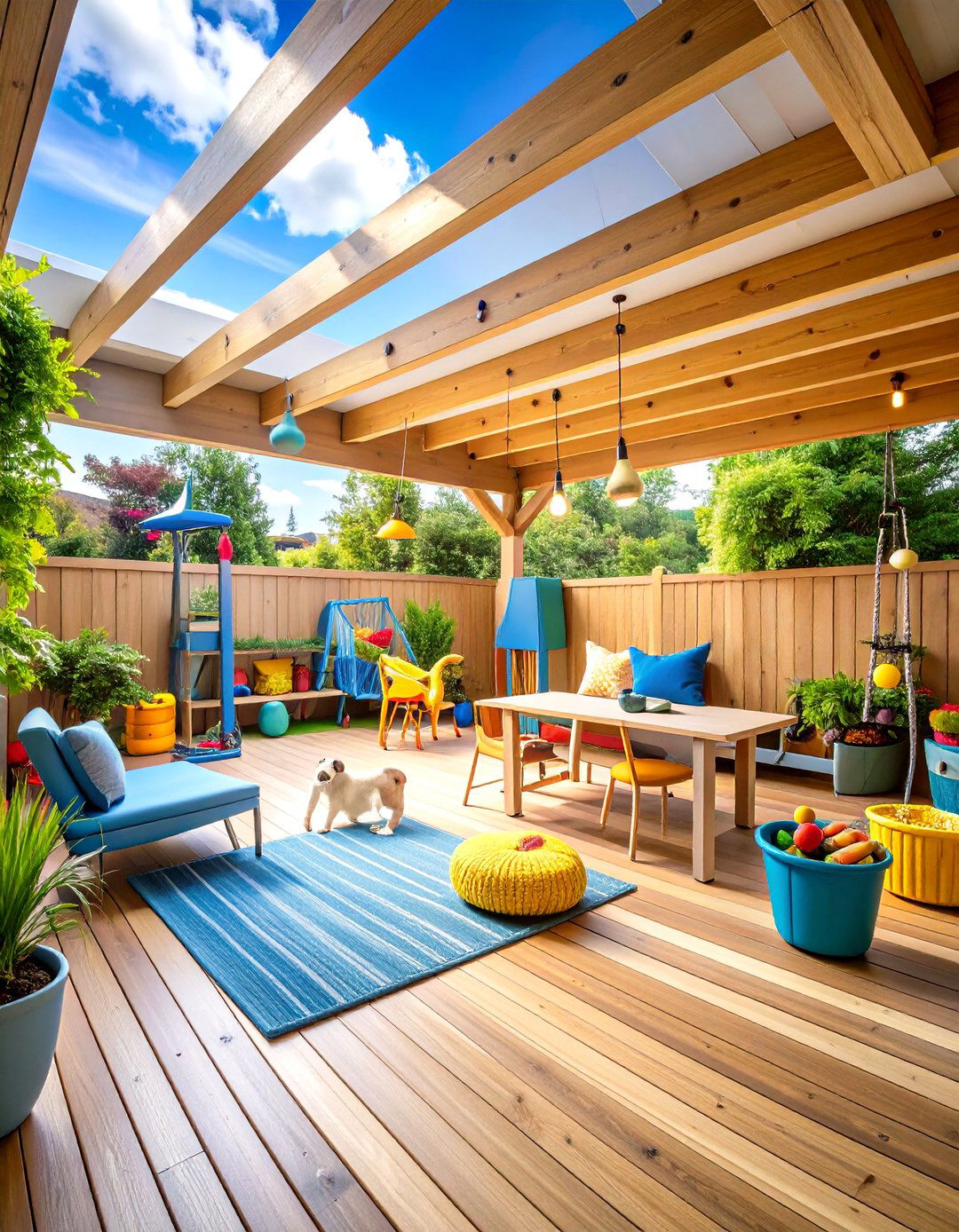Under Deck Pet Care and Exercise Area - 20 Under Deck Ideas