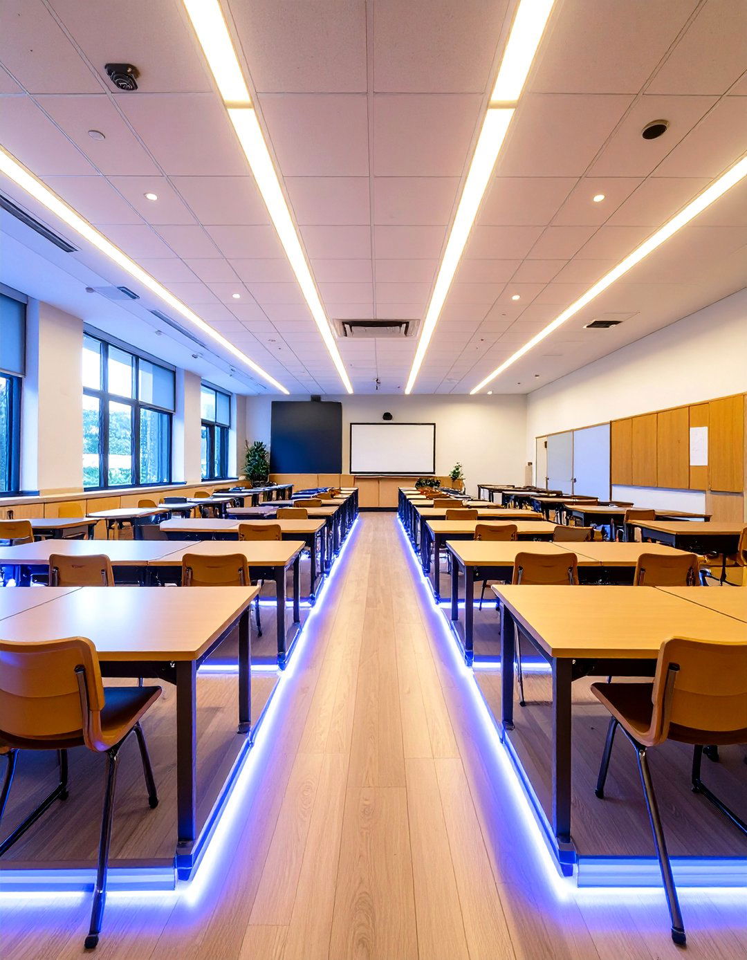 Under Desk Classroom Lighting for Student Comfort - 20 Classroom Lighting Ideas