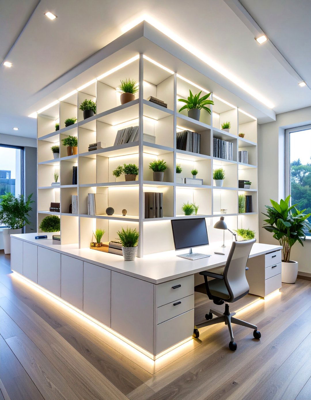 Under Shelf Adhesive Bookshelf Lighting - 20 Bookshelf Lighting Ideas