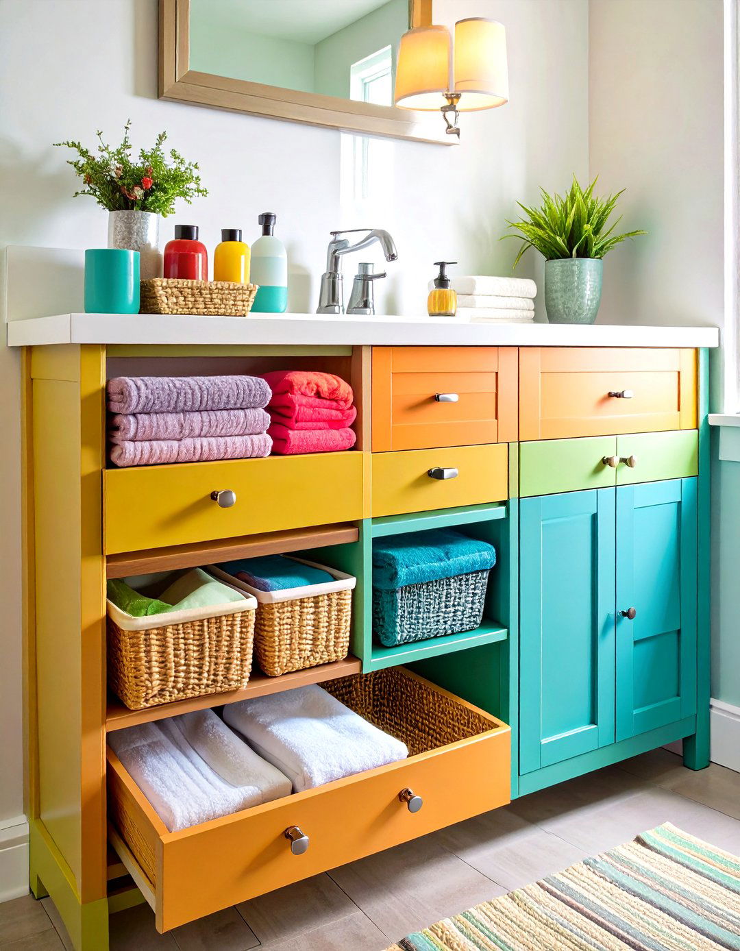 Under Sink Towel Storage Compartments - 20 Towel Storage Ideas