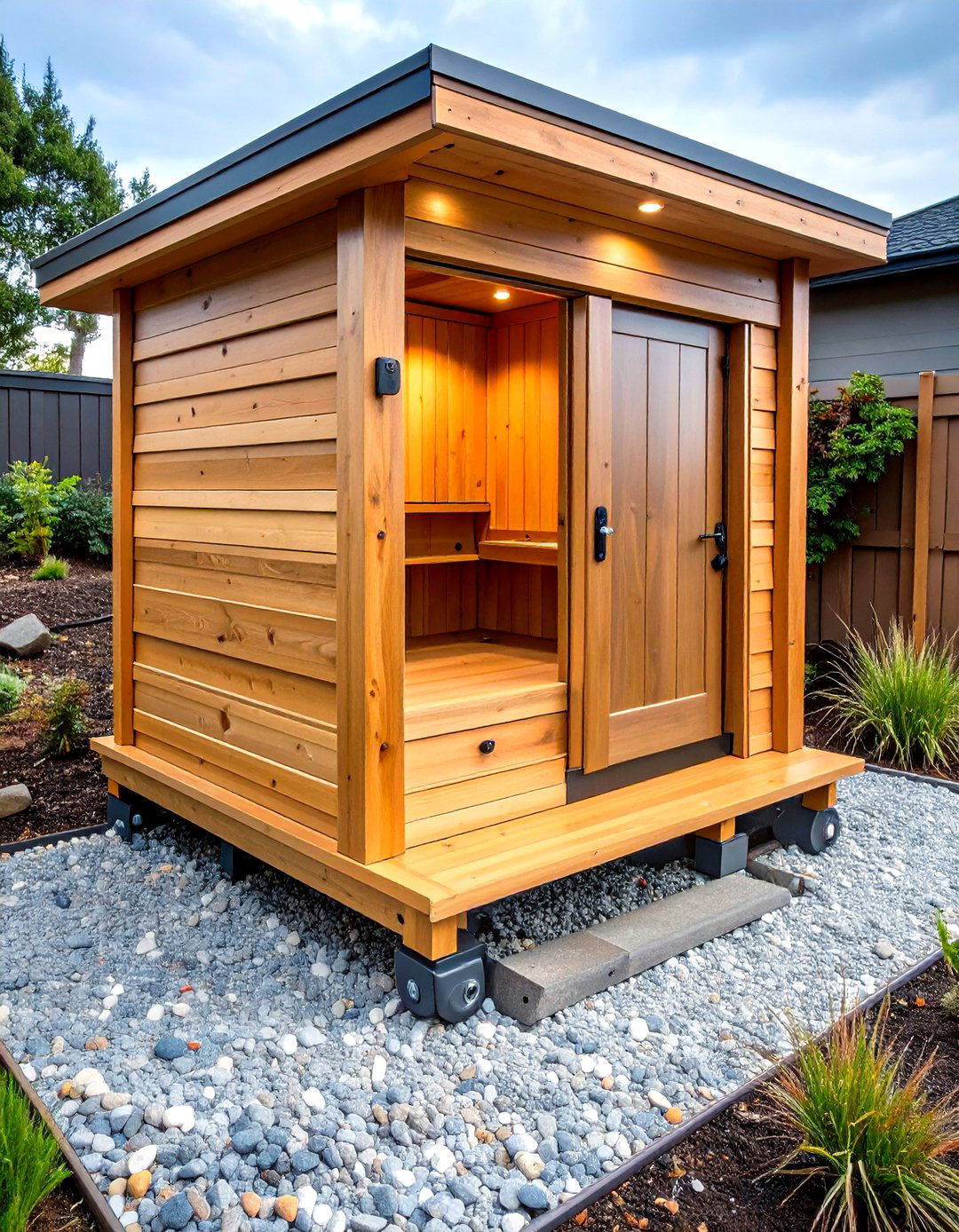 Under Stair Cabinet Hides Garbage Can Storage - 20 Garbage Can Storage Ideas