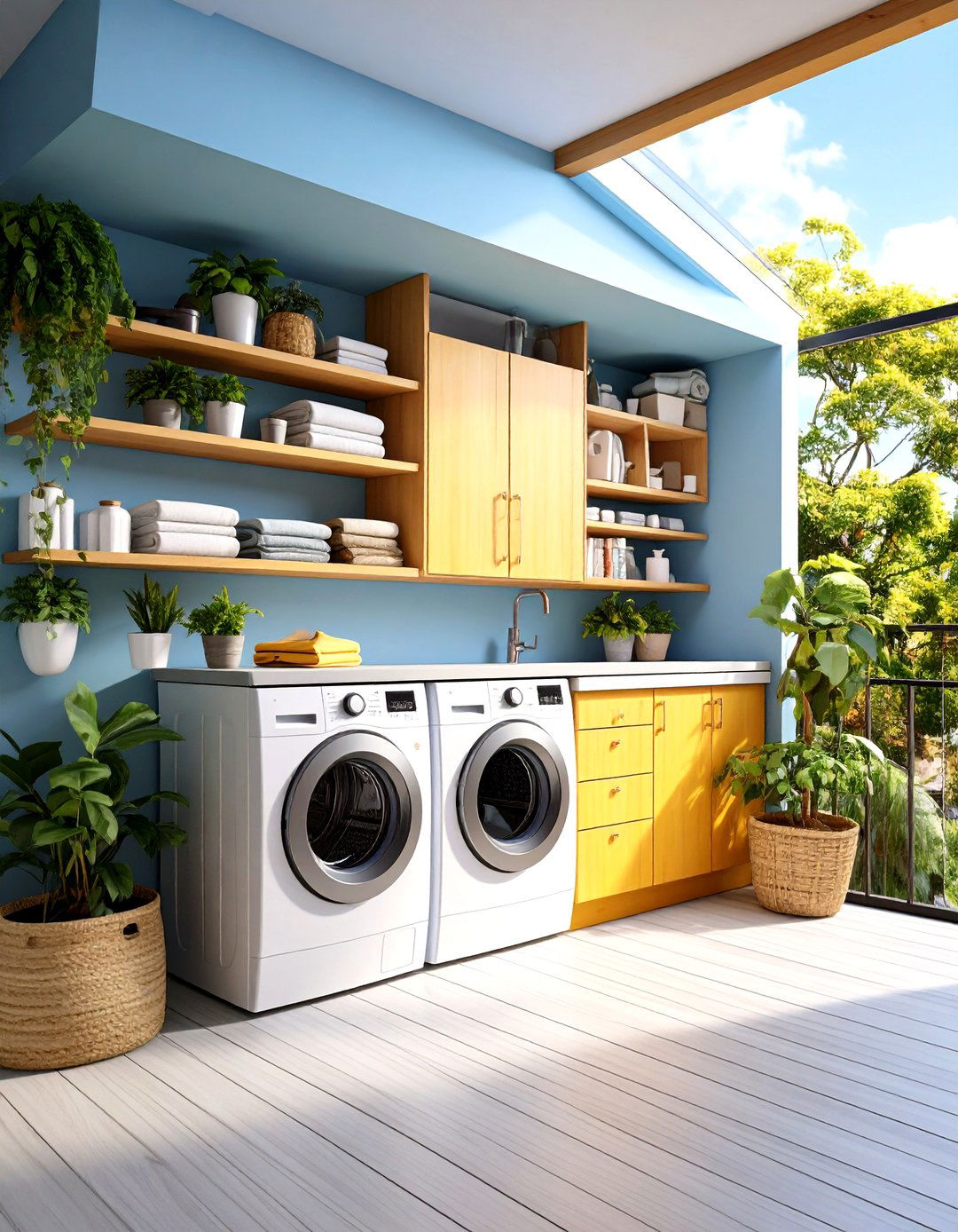 Under Stairs Outdoor Laundry Area Design - 20 Outdoor Laundry Area Design Ideas